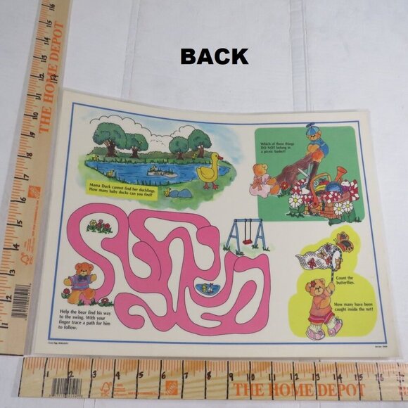 Vintage LUCY RIGGS 1986 Placemat SEE SAW #80269 (professional thick lamination) - Picture 5 of 9
